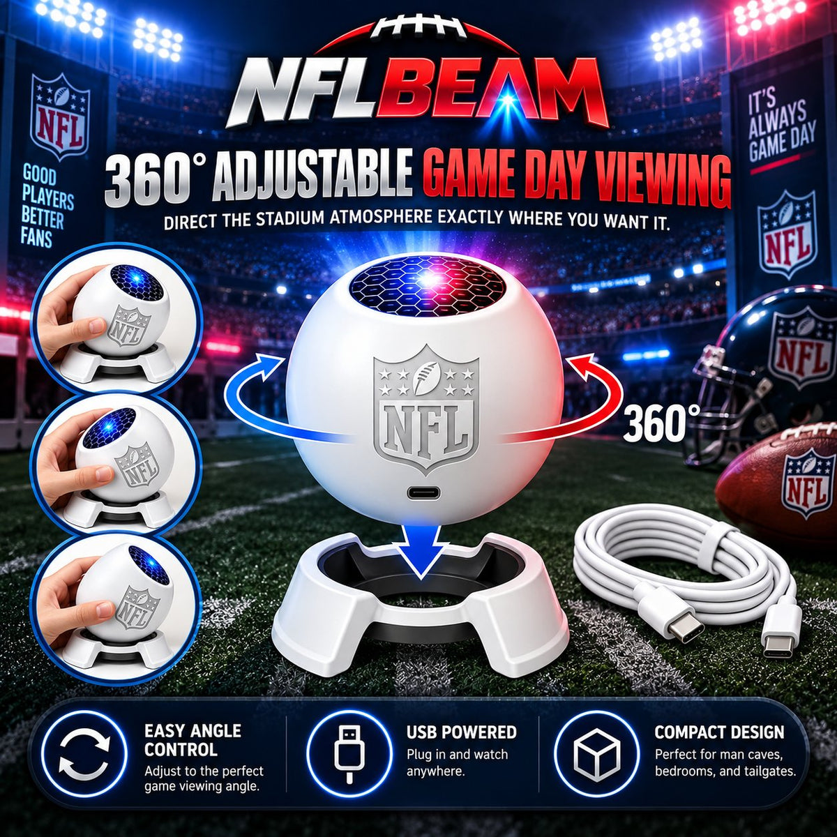 NFLBEAM projector angle